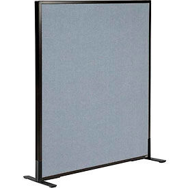 Global Industrial 240224FBL Interion® Freestanding Office Partition Panel, 36-1/4"W x 42"H, Blue image.