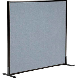 Global Industrial 240225FBL Interion® Freestanding Office Partition Panel, 48-1/4"W x 42"H, Blue image.