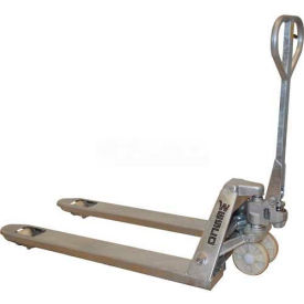 Galvanized Steel Manual Pallet Jack, 4400 lb. Capacity, 27"W x 48"L Forks view 2