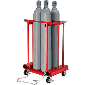 Global Industrial 270217C Global Industrial™ Forkliftable Cylinder Storage Caddy, Mobile For 4 Cylinders image.