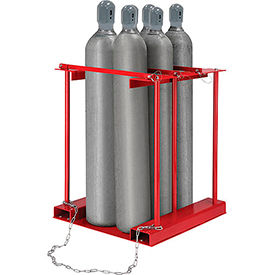 Global Industrial 270218 Global Industrial™ Forkliftable Cylinder storage Caddy, Stationary For 6 Cylinders image.