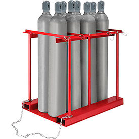 Global Industrial 270219 Global Industrial™ Forkliftable Cylinder storage Caddy, Stationary For 8 Cylinders image.
