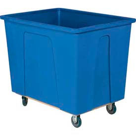 Wesco® Plastic Box Truck 4 Bushel Blue 272504 5"" Casters