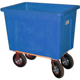 Wesco® Plastic Box Truck 12 Bushel Blue 272537 8"" Casters