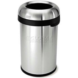 Simplehuman CW1469 Simplehuman® Stainless Steel Bullet Open Top Trash Can, 21 Gallon image.