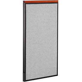 Global Industrial 277676GY Interion® Deluxe Office Partition Panel, 24-1/4"W x 43-1/2"H, Gray image.