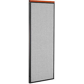Global Industrial 277677GY Interion® Deluxe Office Partition Panel, 24-1/4"W x 61-1/2"H, Gray image.