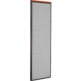 Global Industrial 277678GY Interion® Deluxe Office Partition Panel, 24-1/4"W x 73-1/2"H, Gray image.