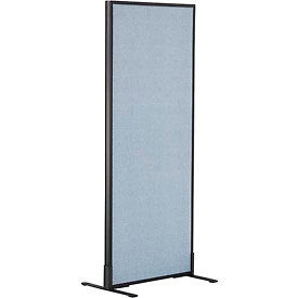 Global Industrial 694656FBL Interion® Freestanding Office Partition Panel, 24-1/4"W x 60"H, Blue image.