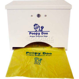 Crown Products PD-DSP-06-WH Poopy Doo Diaper Disposal Bag Dispenser - 400 Bag Capacity PD-DSP-06-WH image.