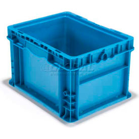 Global Industrial 652742 Global Industrial™ Stackable Straight Wall Container, Solid, 12"Lx15"Wx7-1/2"H, Gray image.