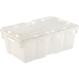 Lewis Bins FP075-Clear ORBIS Flipak® Attached Lid Container FP075 -19-7/8 x 11-3/4 x 7-1/4, Clear image.