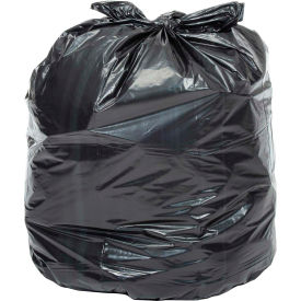 Global Industrial 261767 Global Industrial™ Heavy Duty Black Trash Bags - 55 to 60 Gal, 1.0 Mil, 100 Bags/Case image.
