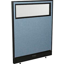 Interion Electric Office Partition Panel with Partial Window, 36-1/4