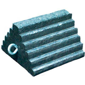 Rumber Materials 4121-8 Rumber® 4121-8 Lifetime Recycled Rubber Wheel Chock with Eye Bolt image.