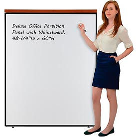 694932B Deluxe Office Partition Panel with Whiteboard, 48-1/4"W x 61-1/2"H