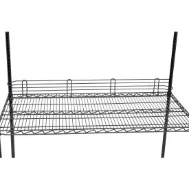 Global Industrial AL460B Nexel® Black Epoxy Wire Ledge, 60"W x 4"H image.