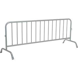 Global Industrial 695008 Global Industrial™ Steel Crowd Control Barrier 102L x 40"H x 1-5/8" D, Gray image.