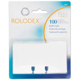 Rolodex Corp 71691 Rolodex Plain Unruled Refill Card, 2 1/4 x 4, White, 100 Cards/Pack image.