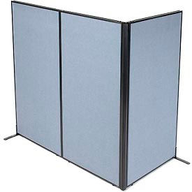 Interion Freestanding 3-Panel Corner Room Divider, 36-1/4