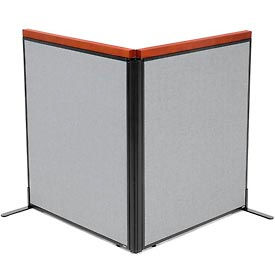 Interion Deluxe Freestanding 2-Panel Corner Room Divider, 36-1/4