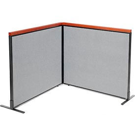 Interion Deluxe Freestanding 2-Panel Corner Room Divider, 48-1/4