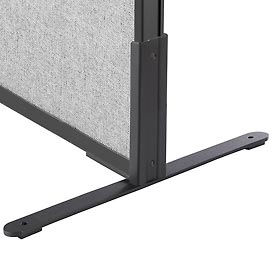 Global Industrial 238CP89 Interion® 8"H T-Leg Bracket for Office Partition Panels, Black (1 Pair) image.