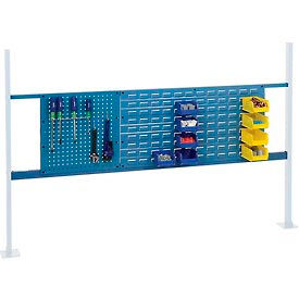 Global Industrial 318862BL Global Industrial™ 18" Pegboard & 36" Louver Panel Kit, 72"W, Blue image.