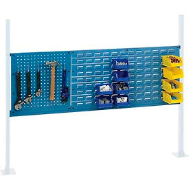 Global Industrial 318866BL Global Industrial™ 18" Pegboard & 36" Louver Panel Kit, 60"W, Blue image.