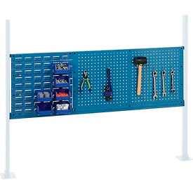 Global Industrial 318867BL Global Industrial™ 36" Pegboard & 18" Louver Panel Kit, 60"W, Blue image.