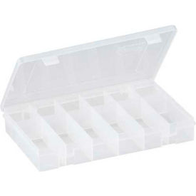 Plano Molding Co. 2361200 Plano StowAway® 12 Fixed Compartment Box, 11"L x 7-1/4"W x 1-3/4"H, Clear image.