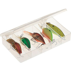 Plano Molding Co. 344985 Plano StowAway® 5 Fixed Compartment Box 344985,  6-1/2"L x 3-3/4"W x 1-1/8"H, Clear image.