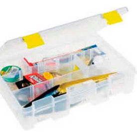 Plano Molding Co. 2363001 Plano ProLatch™ StowAway® 4-9 Adjustable Compartment Box, 11"L x 7-1/4"W x 2-3/4"H,Clear image.
