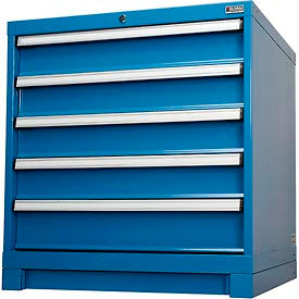 Global Industrial 493322 Cabinet Base For Global Industrial™ 30"W x 27"D Modular Drawer Cabinets, Blue image.