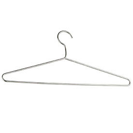 Global Industrial 493306 Global Industrial™ Coat Hangers Chrome Plated, Pack of 6 image.