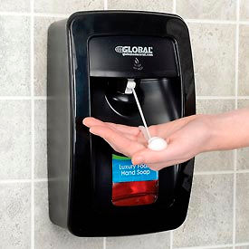 Global Industrial 640807 Global Industrial™ Automatic Dispenser for Foam Hand Soap/Sanitizer - Black image.