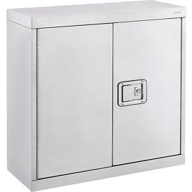Global Industrial 316085A Global Industrial™ Stainless Steel 430 Wall Cabinet, 30"W x 12"D x 30"H image.