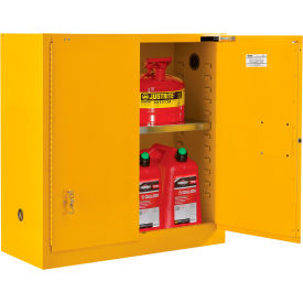 Global Industrial 316094 Global Industrial™ Flammable Cabinet, Self Close Double Door, 30 Gallon, 43"Wx18"Dx44"H image.