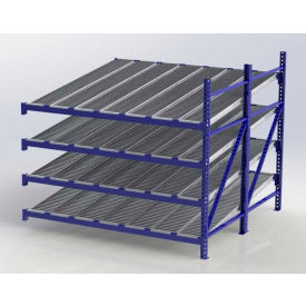 UNEX Manufacturing, Inc. RR99S2R8X8-A UNEX RR99S2R8X8-A Gravity Flow Roller Rack with Span Track Add-On 96"W x 96"D x 84"H with 4 Levels image.