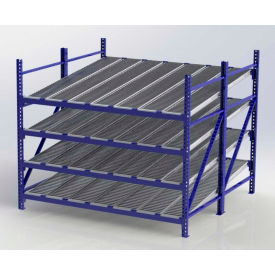 UNEX Manufacturing, Inc. RR99S2R8X8-S UNEX RR99S2R8X8-S Gravity Flow Roller Rack with Span Track Starter 96"W x 96"D x 84"H with 4 Levels image.