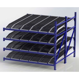 UNEX Manufacturing, Inc. RR99K2W8X8-A UNEX RR99K2W8X8-A Gravity Rack Knuckled Span-Track Wheel bed Add-On 96"W x 96"D x 84"H W/4 Levels image.