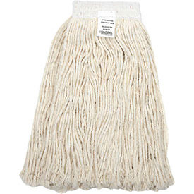 Global Industrial 261832W Global Industrial™ 24 oz. Cotton Cut-End Mop Head, 4Ply, Wide Band image.
