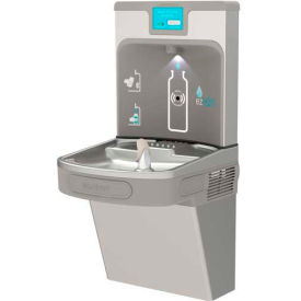 Elkay Mfg. Co. LZS8WSLP Elkay EZH2O Enhanced Wall Mounted Water Bottle Refilling Station, Filtered, Light Gray image.