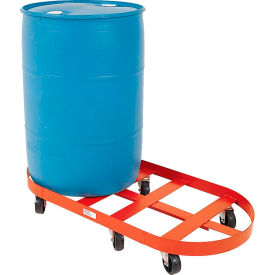 Modern Equipment (MECO) 866P Double Drum Dolly for 30 Gal. Drums 4" Polyolefin 1800 Lb. - 866P image.