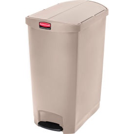 Rubbermaid Commercial Products 1883553 Rubbermaid® Slim Jim® 1883553 Plastic Step On Container, End Step 24 Gallon - Beige image.