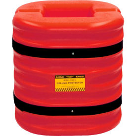 Justrite Safety Group 17246RED Eagle Column Protector, 6" Column Opening, 24" High, Red image.