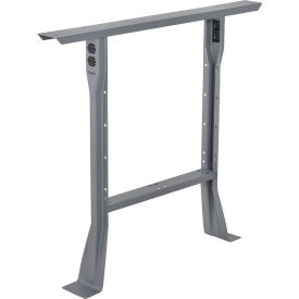 Global Industrial 319395GY Global Industrial™ Fixed Height Steel Leg For Workbenches, 36"D, Gray image.