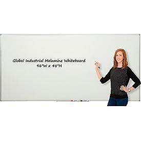 Global Industrial 695317 Global Industrial™ Melamine Dry Erase Whiteboard - 4 x 8 - Double Sided image.