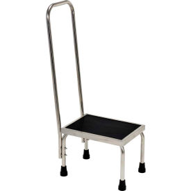 Vestil Manufacturing FT-SS-1HR Stainless Steel Medical Step Stand with Handle FT-SS-1HR image.