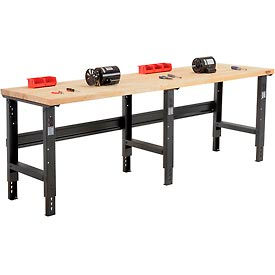 Global Industrial 319085 Global Industrial™ Extra Long Workbench, 96 x 30", Adjustable Height, Maple Square Edge image.